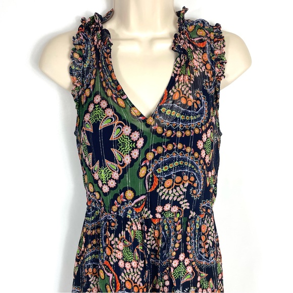 Anthropologie Elmira Ruffled Midi Dress Size 2 - Picture 3 of 11